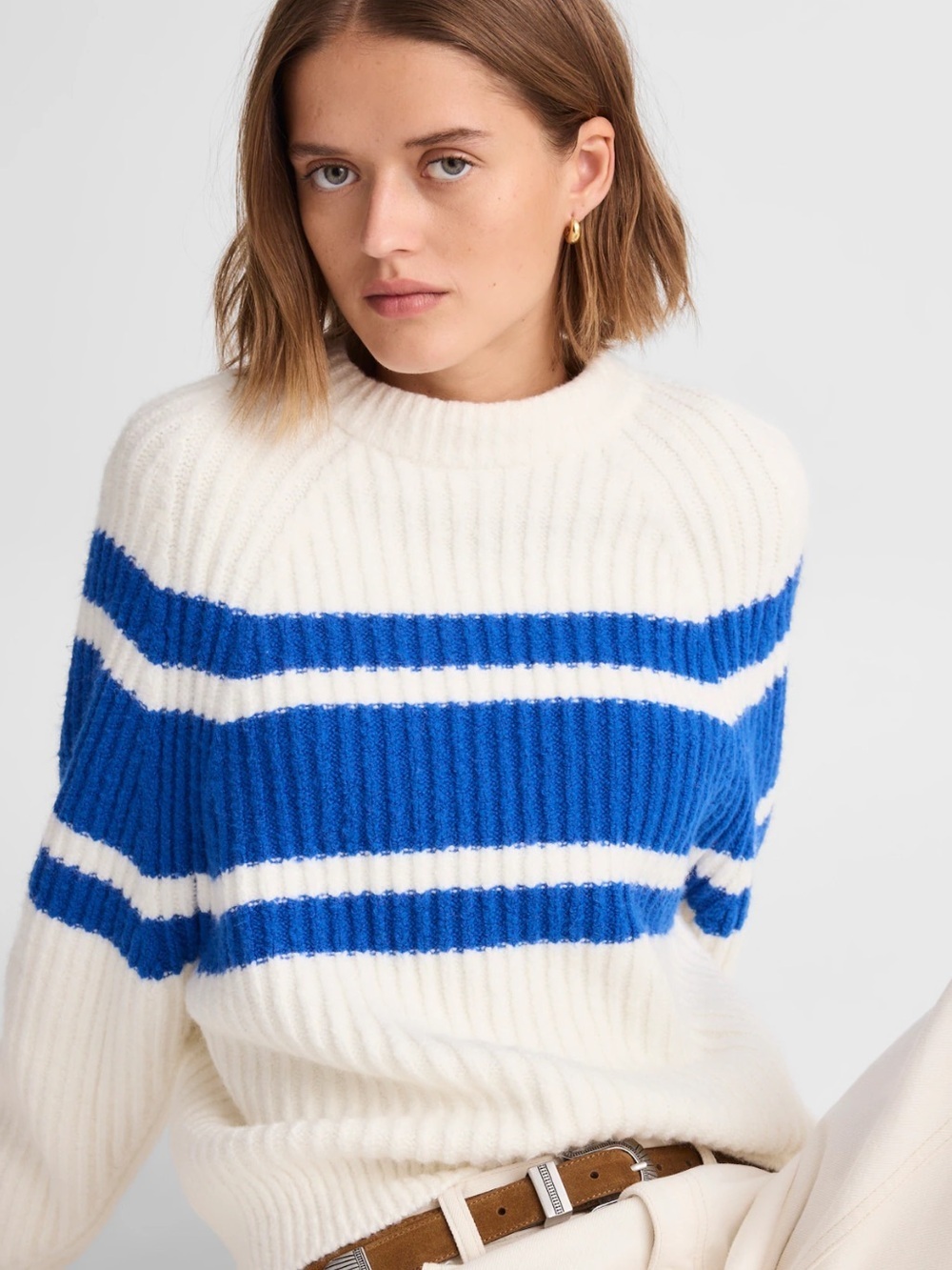 Madewell Raglan-Sleeve Sweater in Stripe